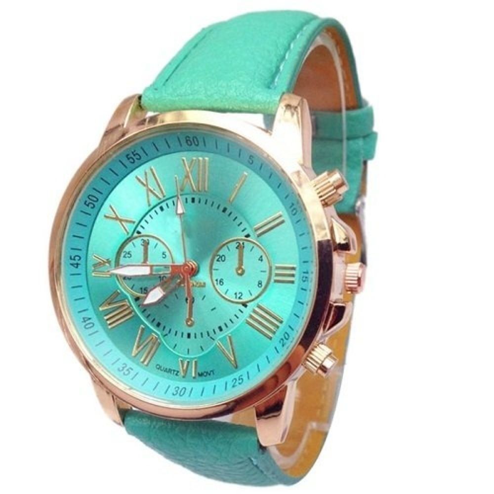 Geneva Watch Light Green Band